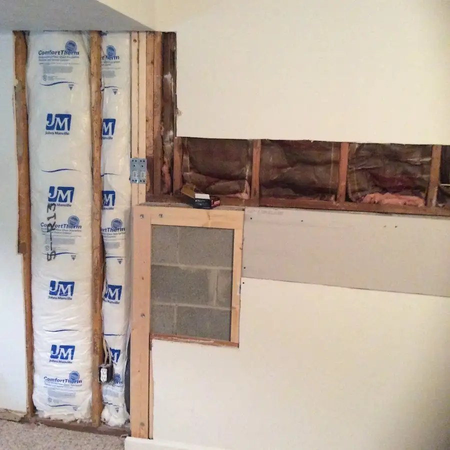 Wall insulation replacement during Contents Cleaning & Restoration in Bristol